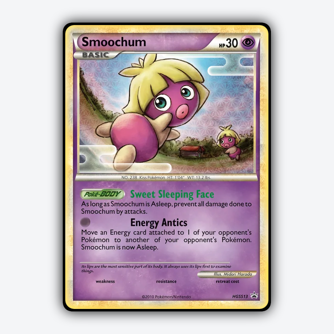 Smoochum #13 - HGSS Black Star Promos Set - Card Rug