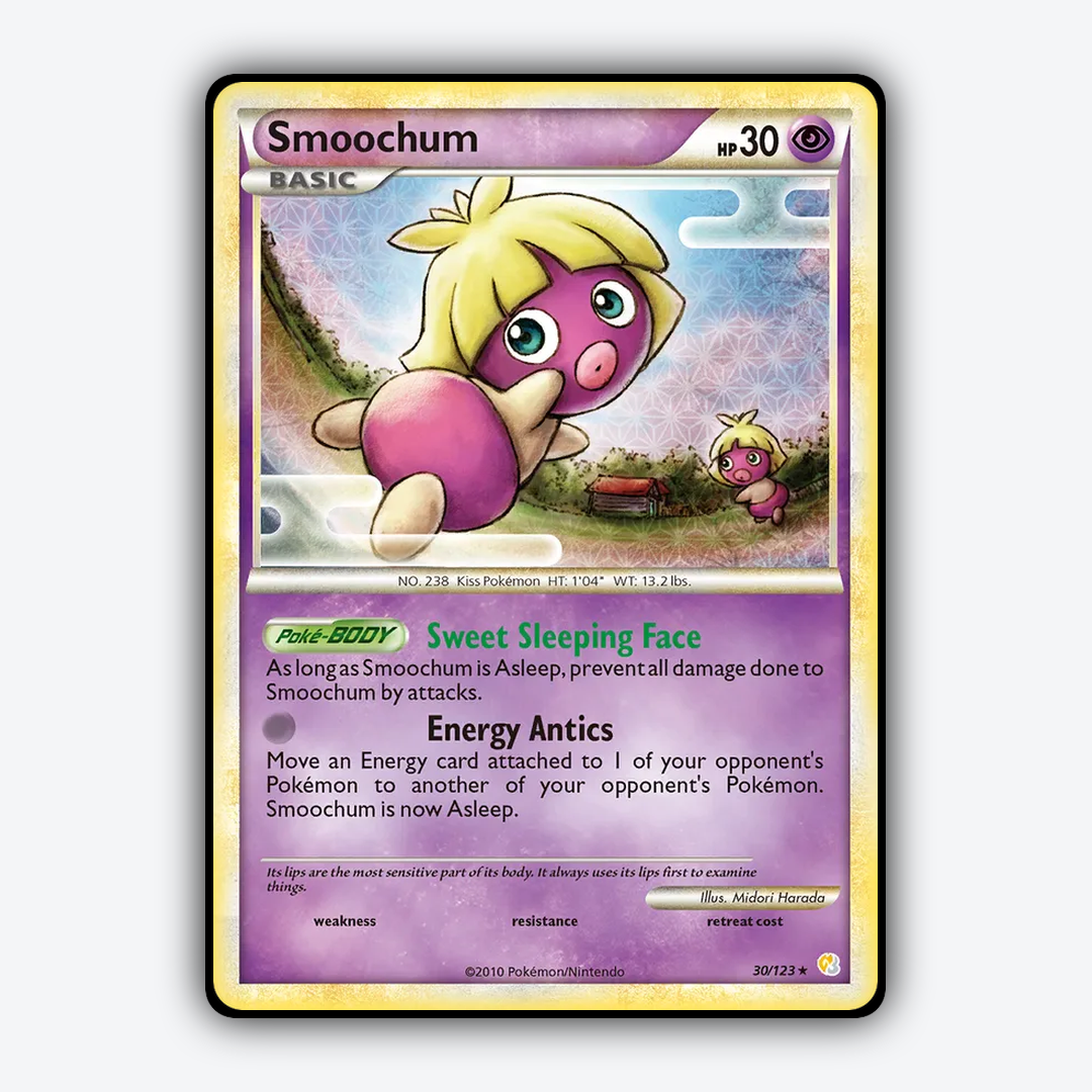 Smoochum 030/123 - HeartGold & SoulSilver Set - Card Rug