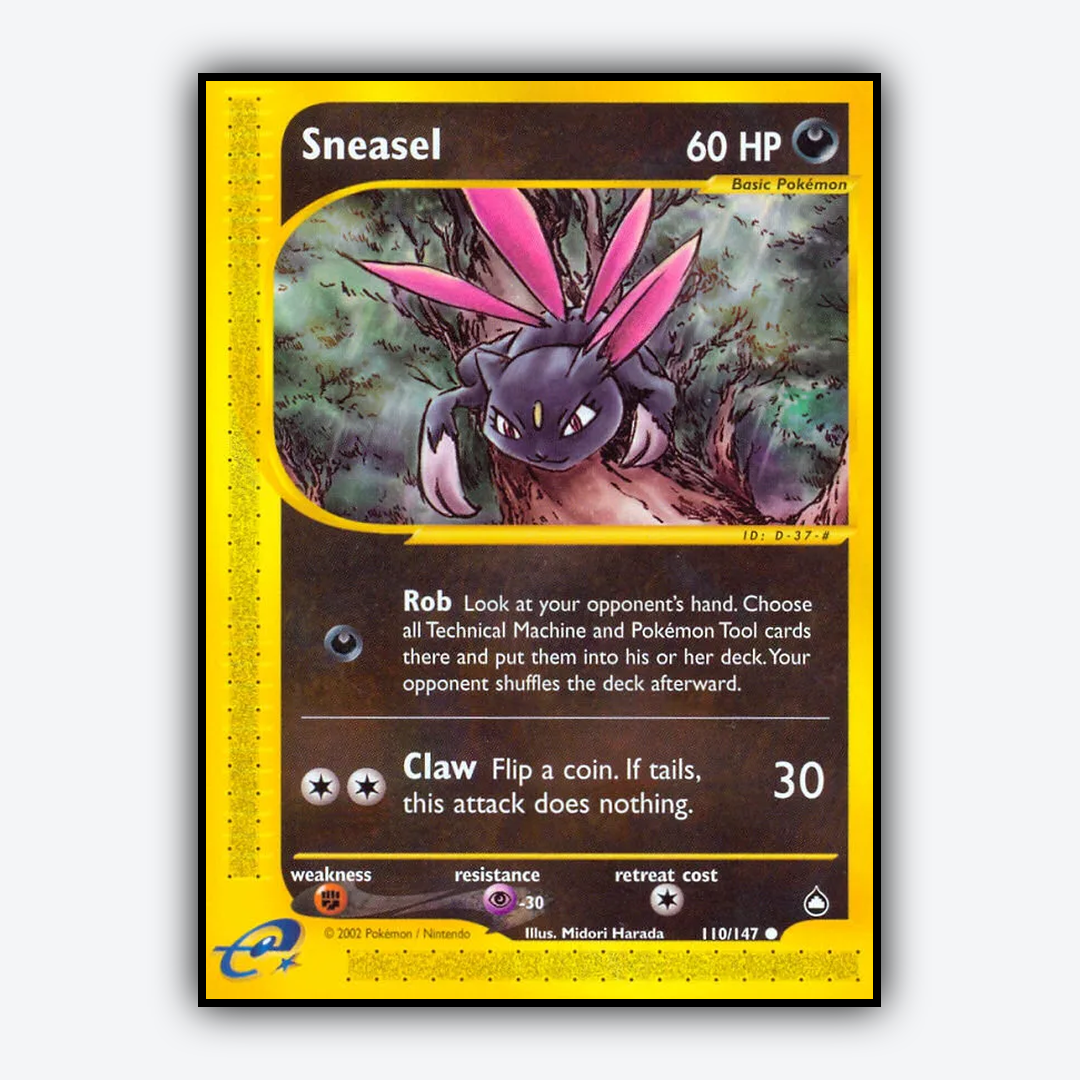 Sneasel 110/147 - Aquapolis Set - Card Rug