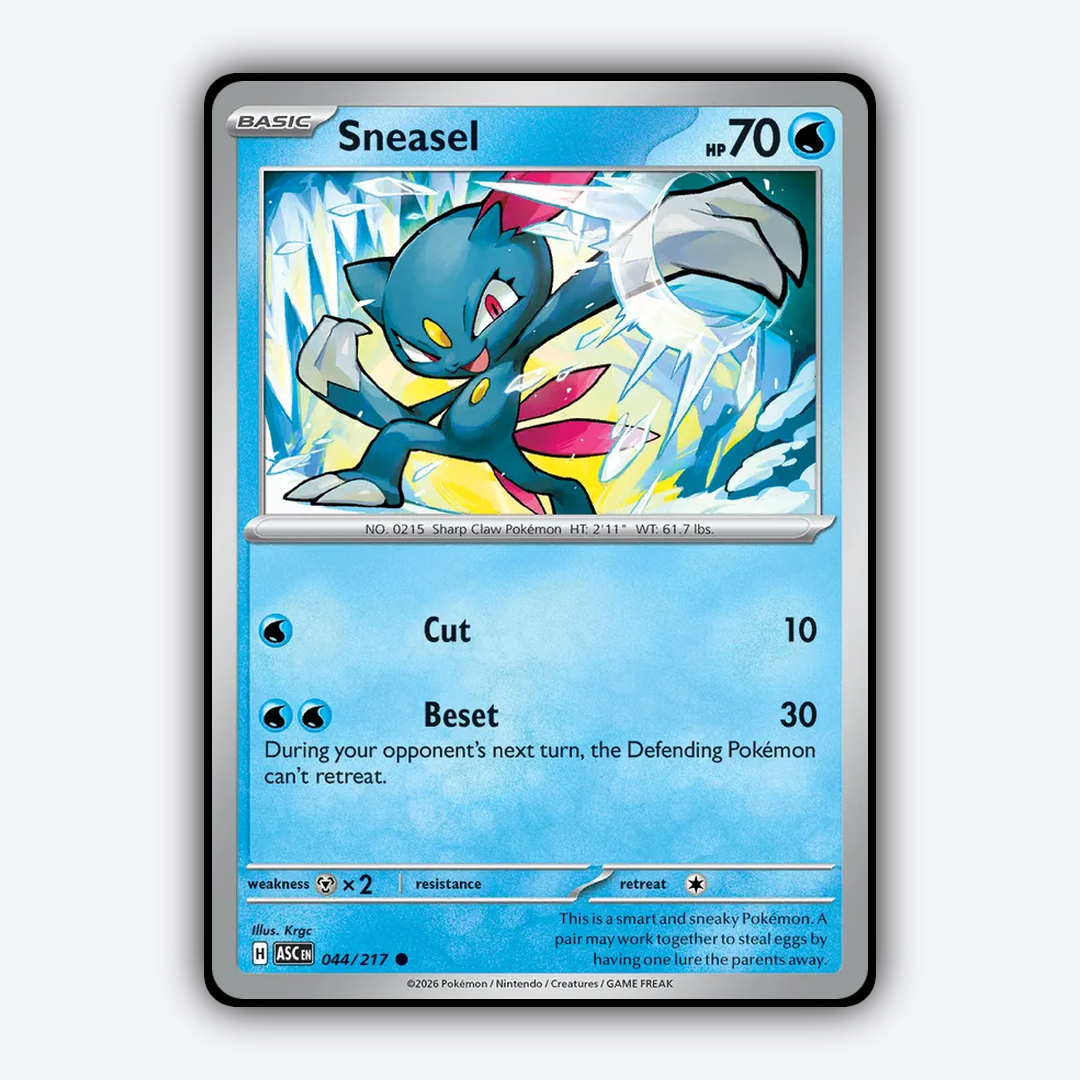 Sneasel 044/217 - Ascended Heroes Set - Card Rug