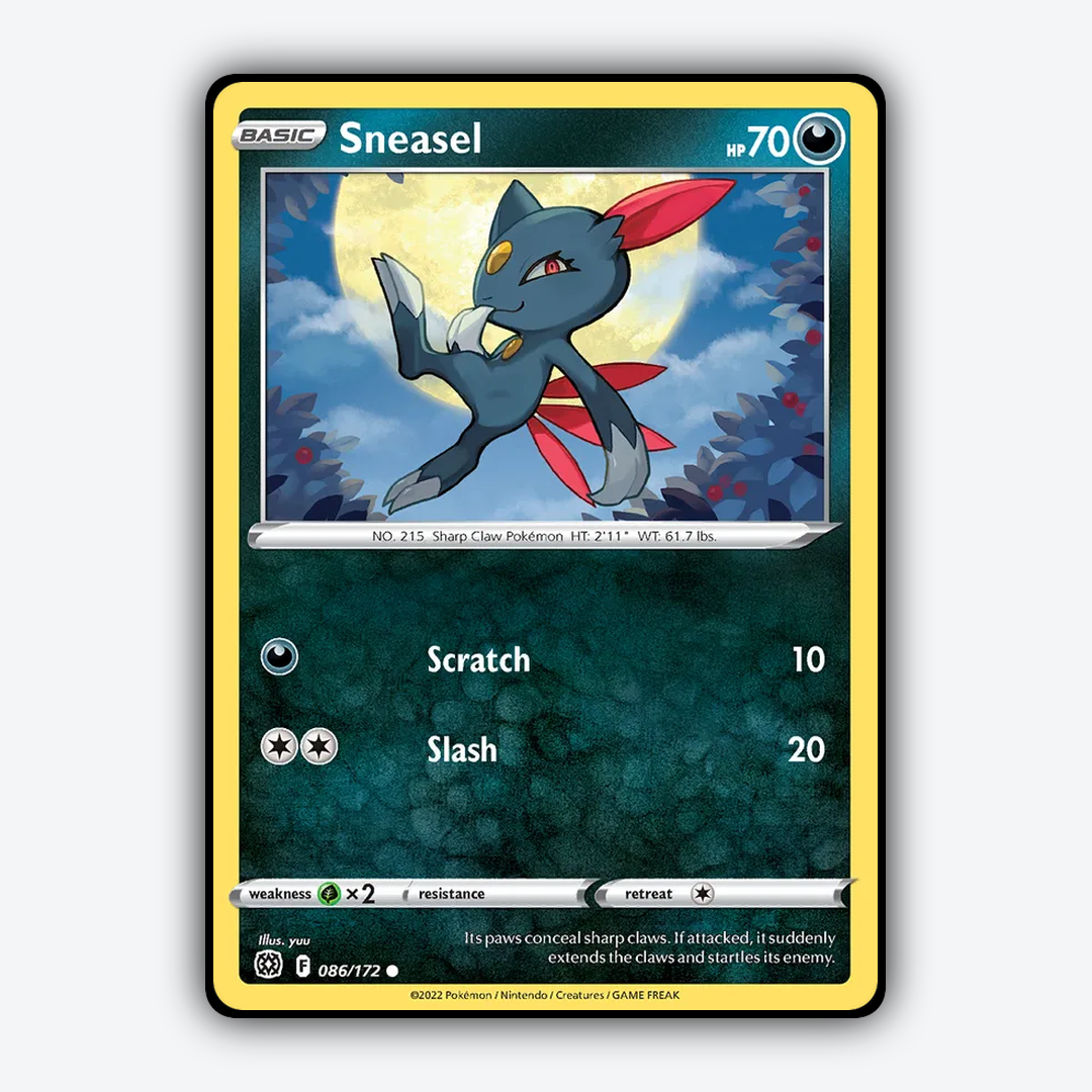 Sneasel 086/172 - Brilliant Stars Set - Card Rug