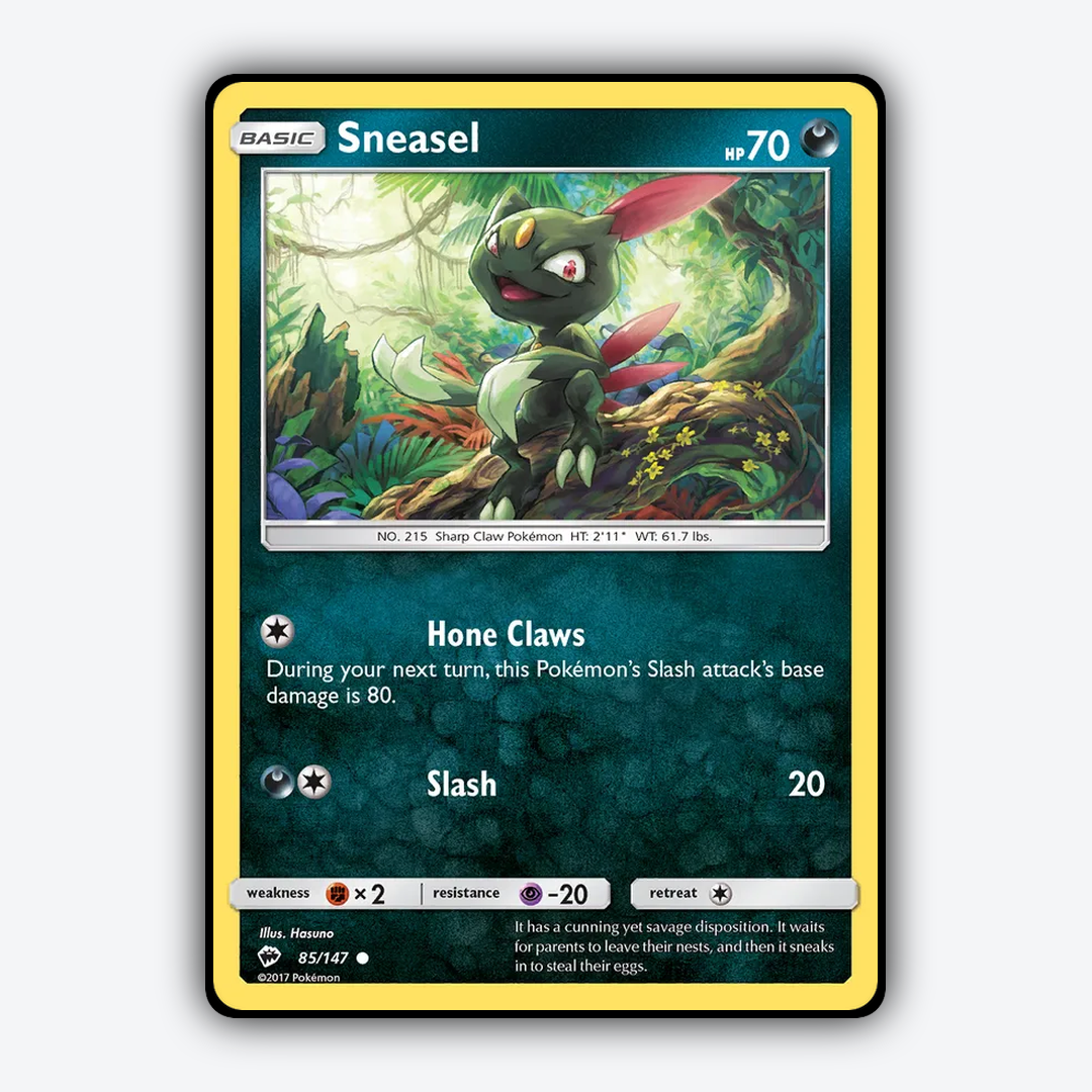 Sneasel 085/147 - Burning Shadows Set - Card Rug