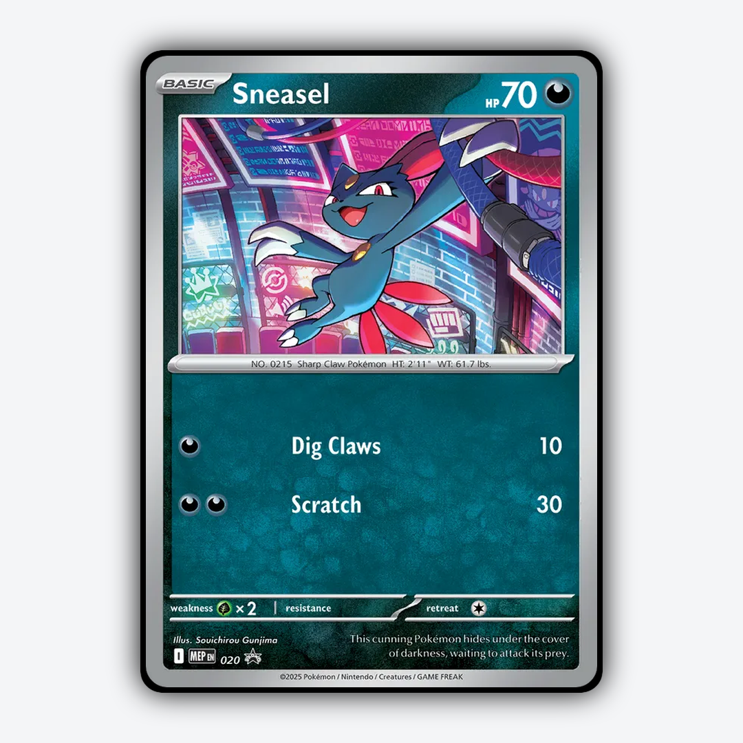 Sneasel #20 - ME Black Star Promos Set - Card Rug