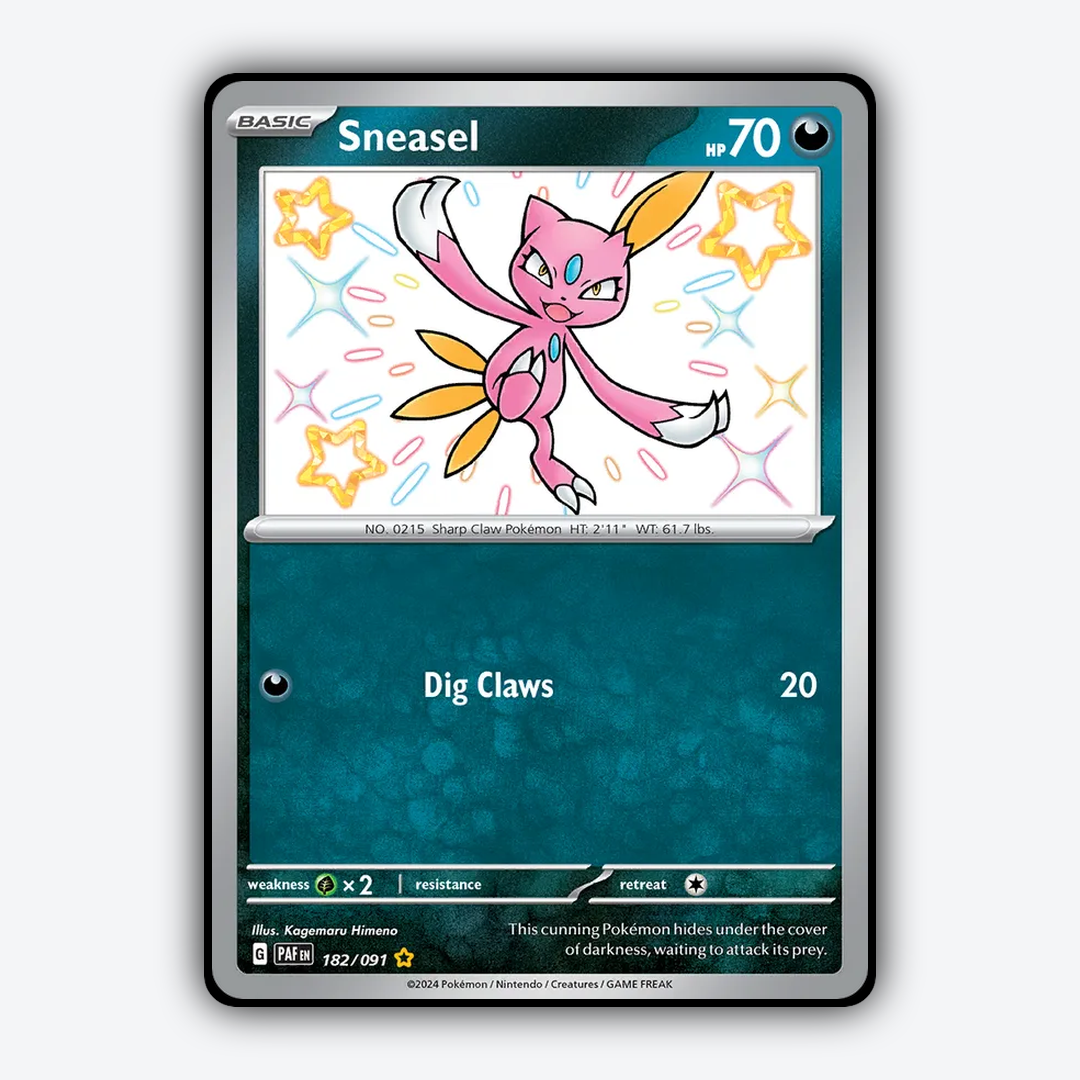 Sneasel #182 - Paldean Fates Set - Card Rug