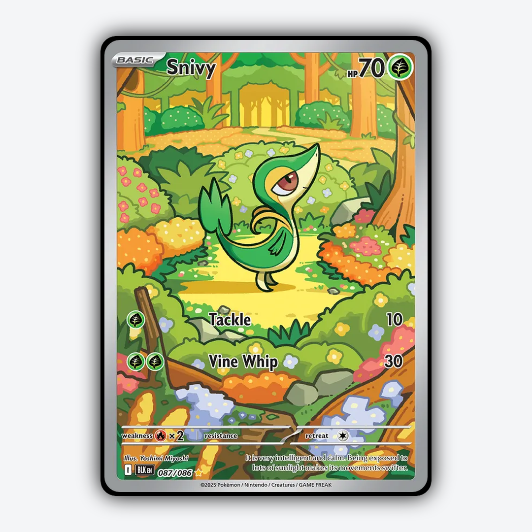 Snivy #87 - Black Bolt Set - Card Rug
