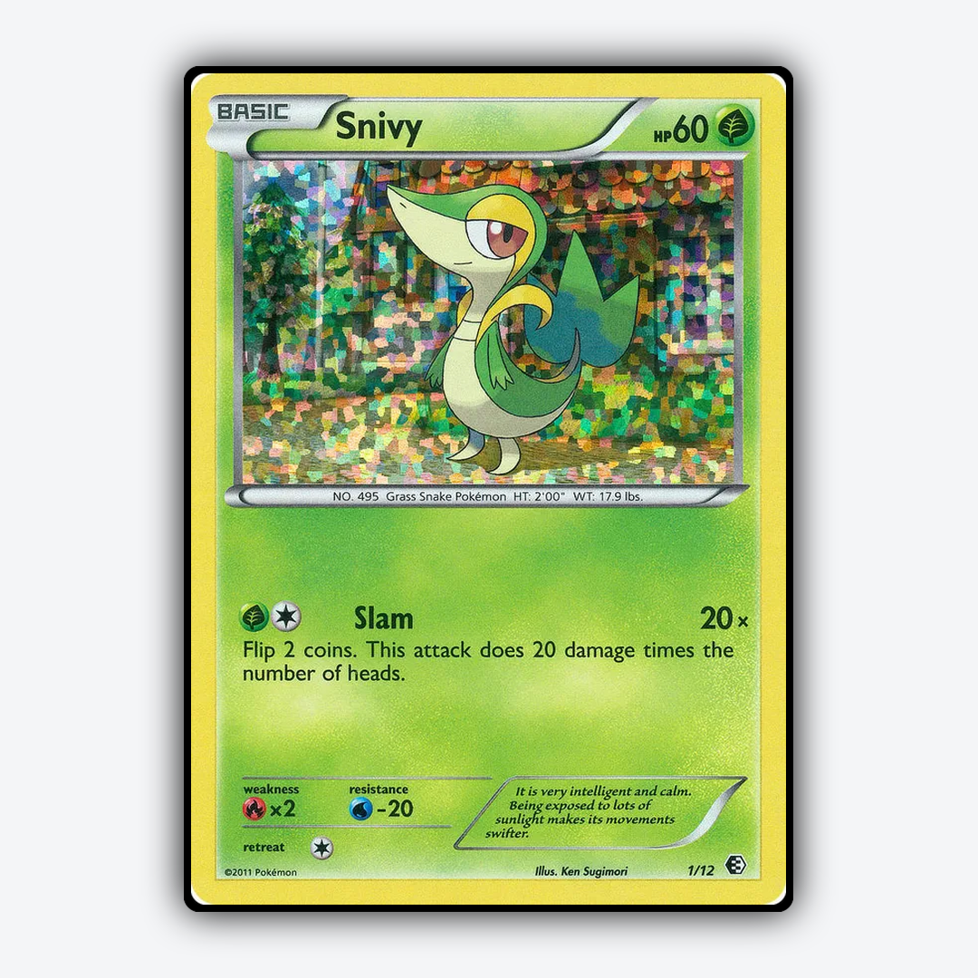 Snivy 001/12 - McDonald's Collection 2011 Set - Card Rug