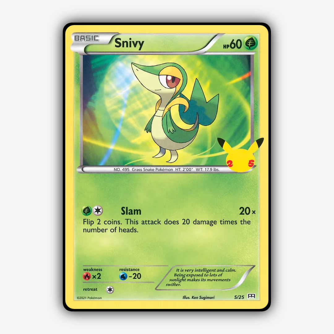 Snivy 005/25 - McDonald's Collection 2021 Set - Card Rug