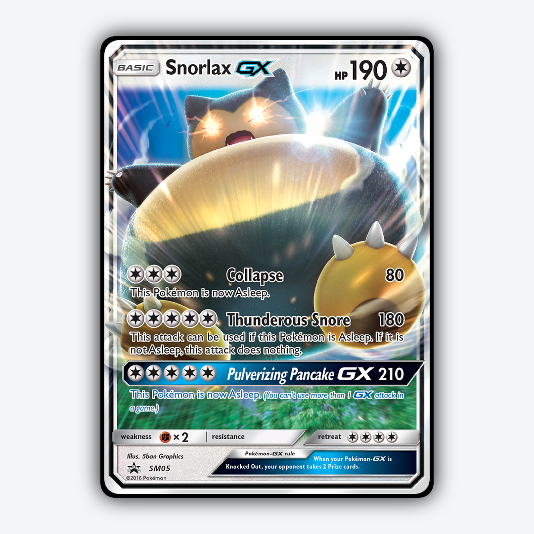 Snorlax-GX #5 - SM Black Star Promos Set - Card Rug