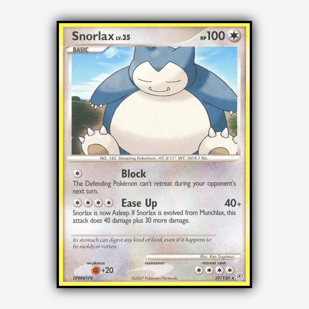 Snorlax 037/130 - Diamond & Pearl Set - Card Rug