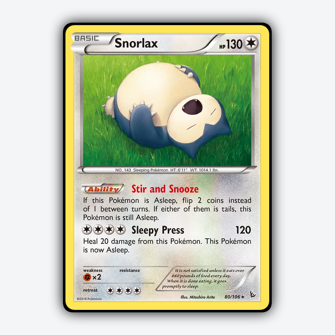 Snorlax 080/106 - Flashfire Set - Card Rug