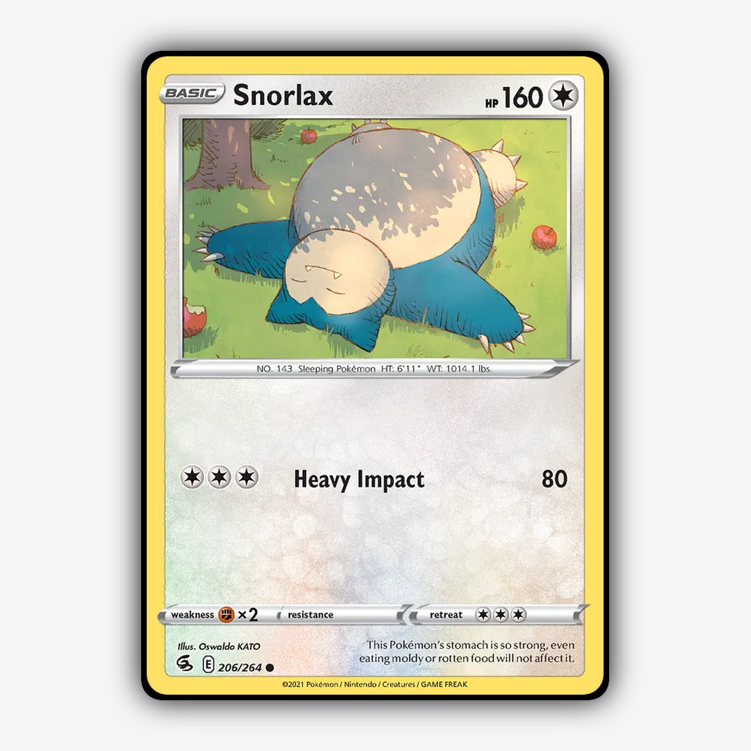 Snorlax 206/264 - Fusion Strike Set - Card Rug