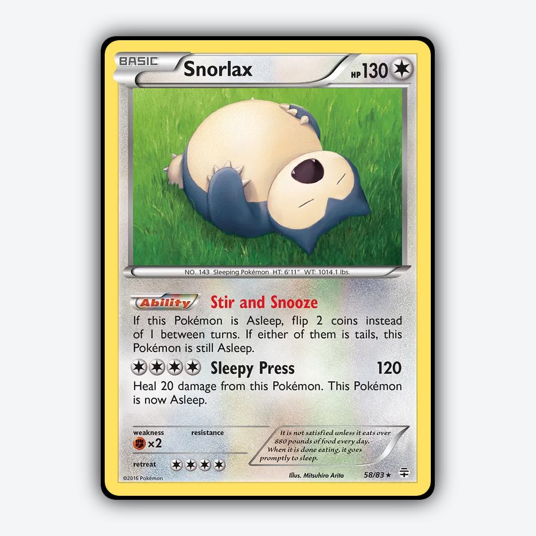 Snorlax 058/83 - Generations Set - Card Rug