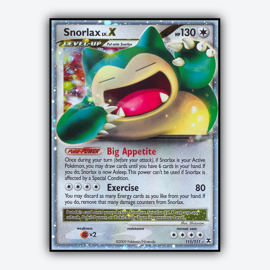 Snorlax LV.X 111/111 - Rising Rivals Set - Card Rug