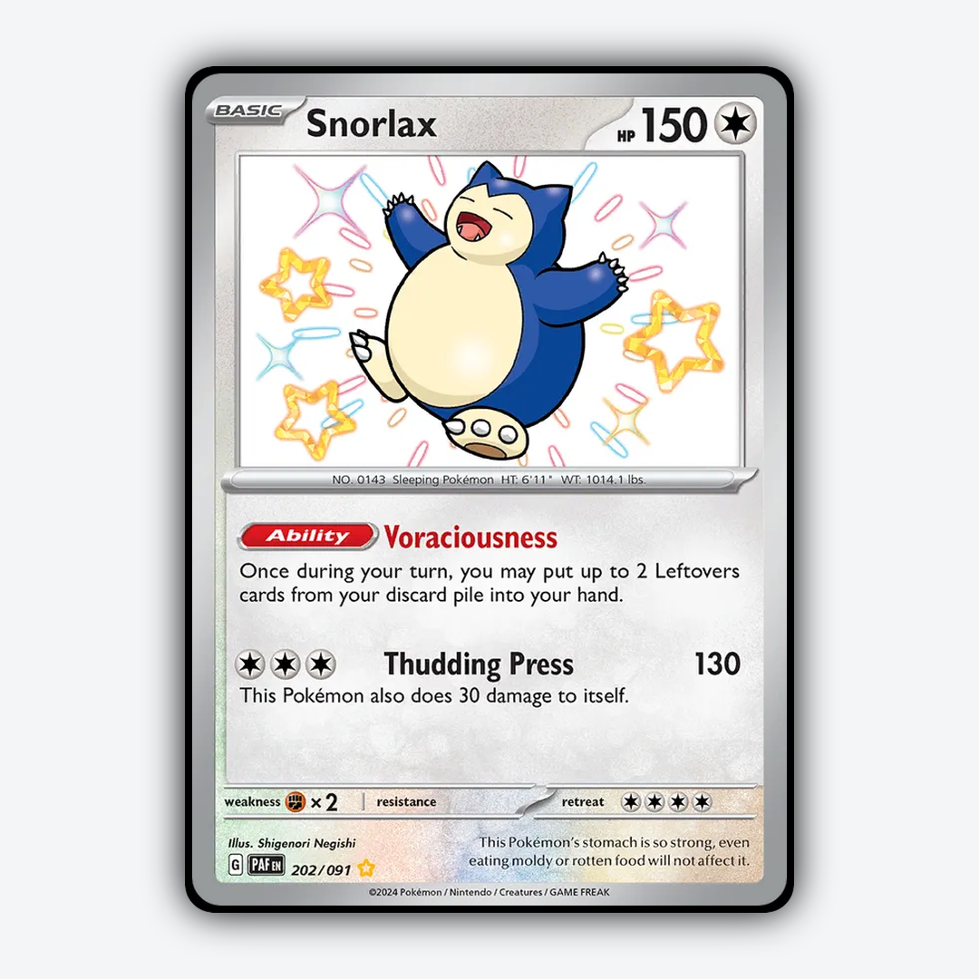Snorlax #202 - Paldean Fates Set - Card Rug
