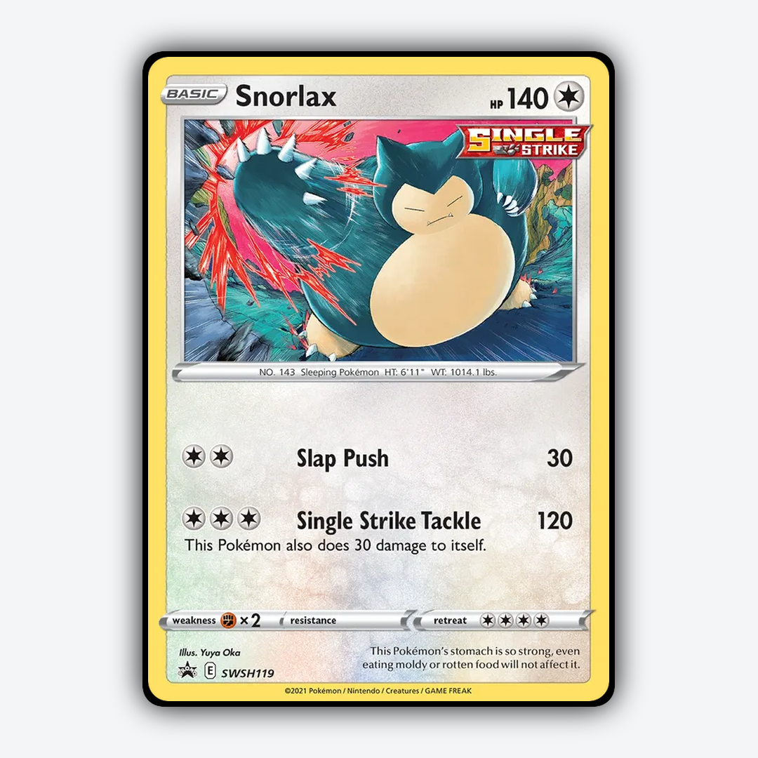 Snorlax #119 - SWSH Black Star Promos Set - Card Rug