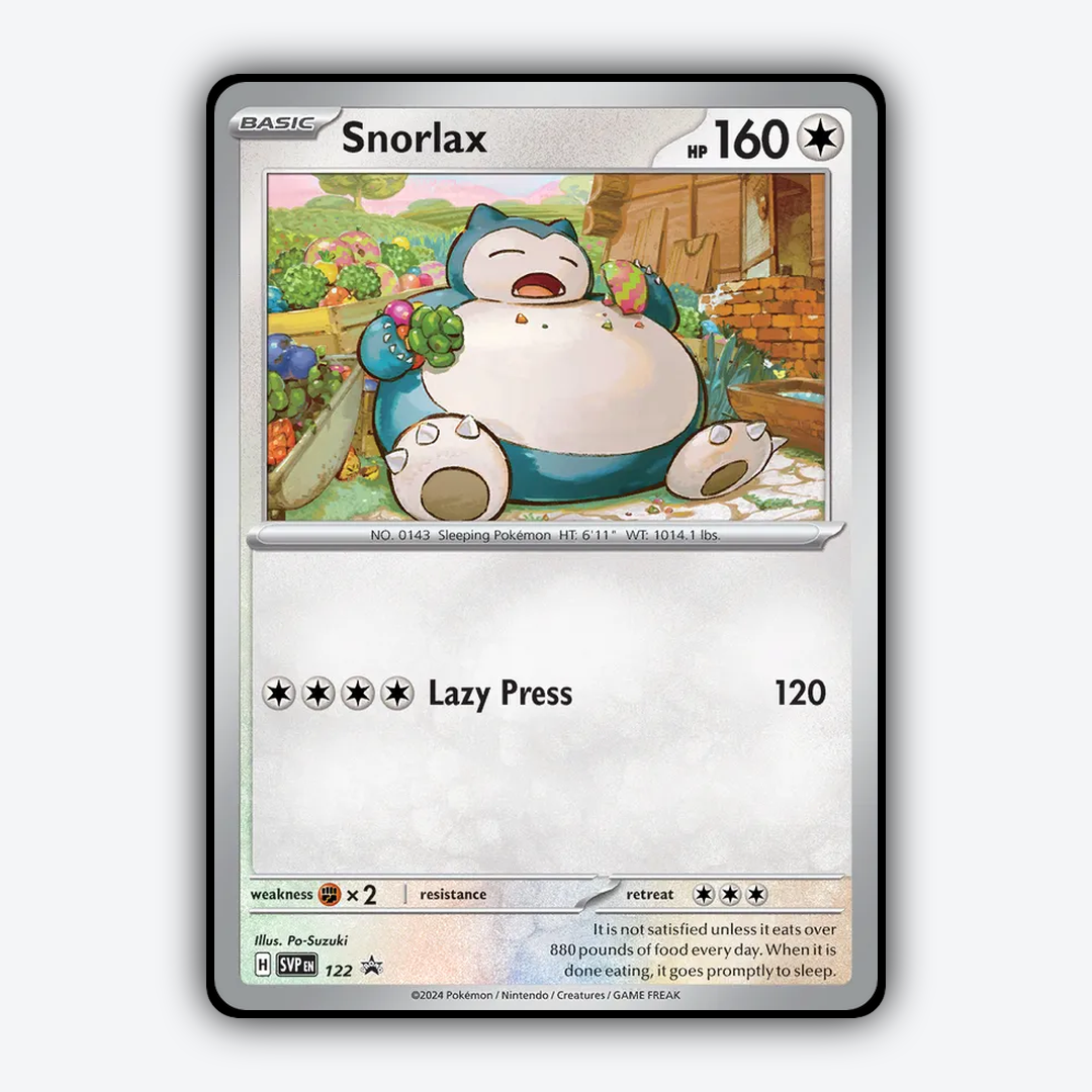 Snorlax #122 - Scarlet & Violet Black Star Promos Set - Card Rug