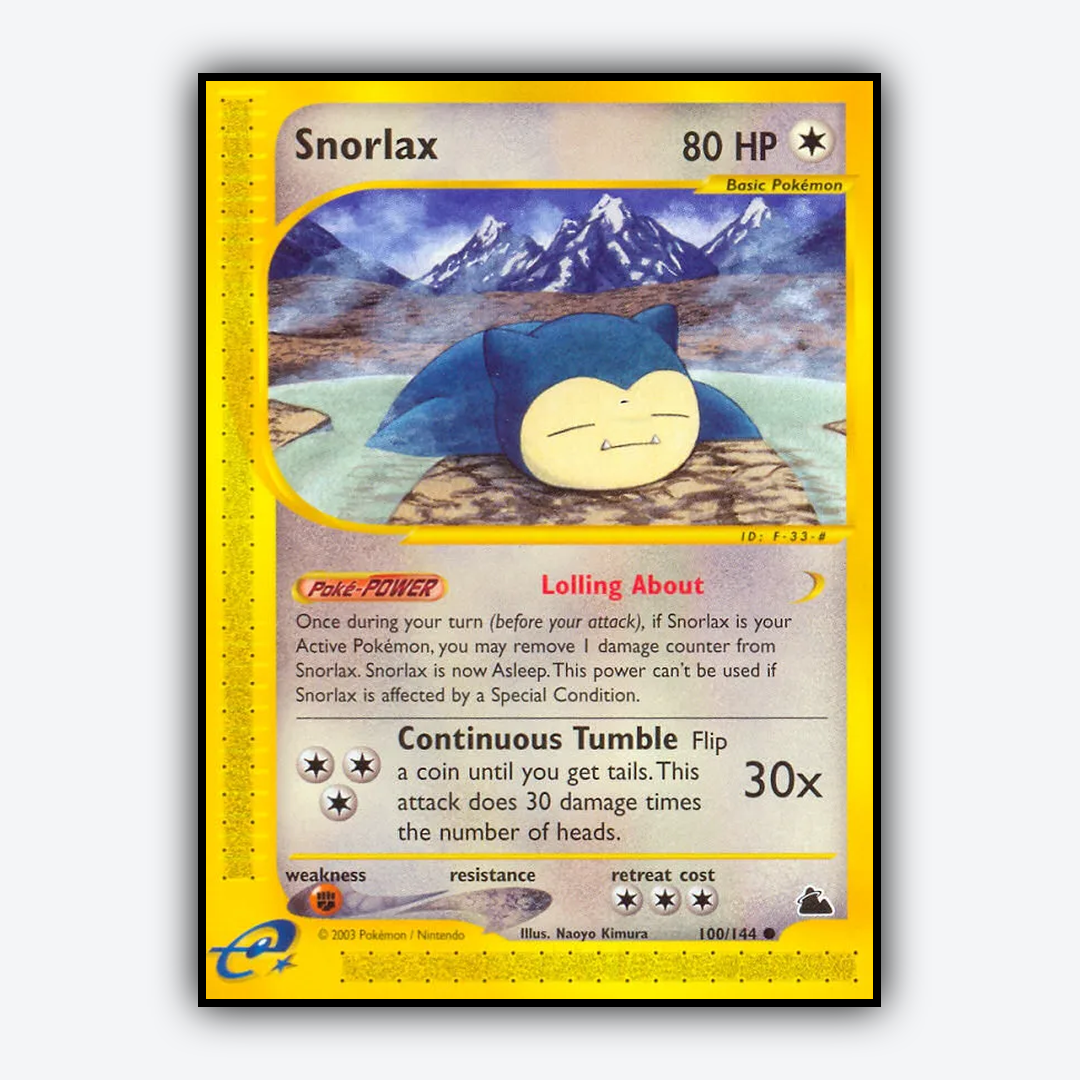 Snorlax 100/144 - Skyridge Set - Card Rug