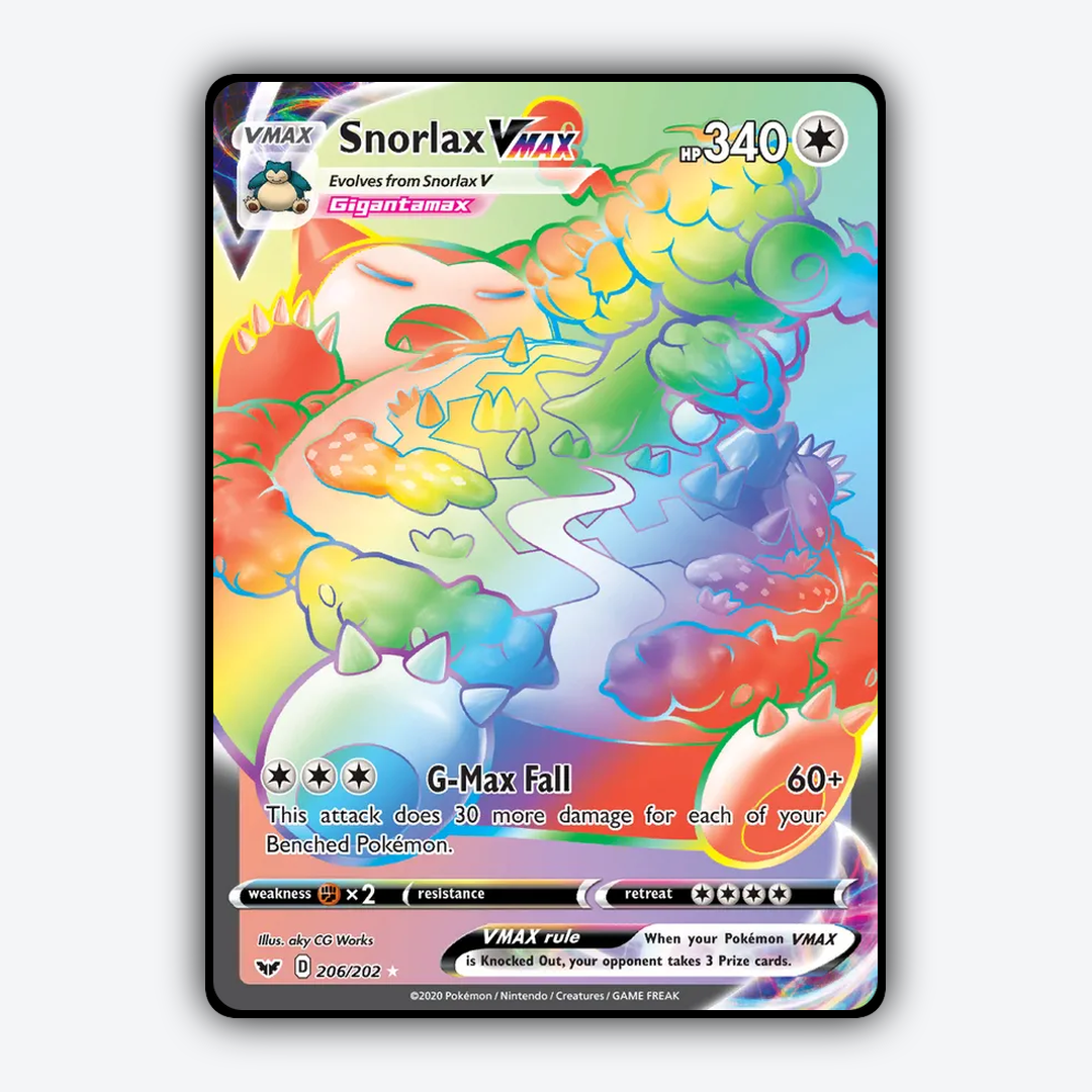 Snorlax VMAX 206/202 - Sword & Shield Set - Card Rug