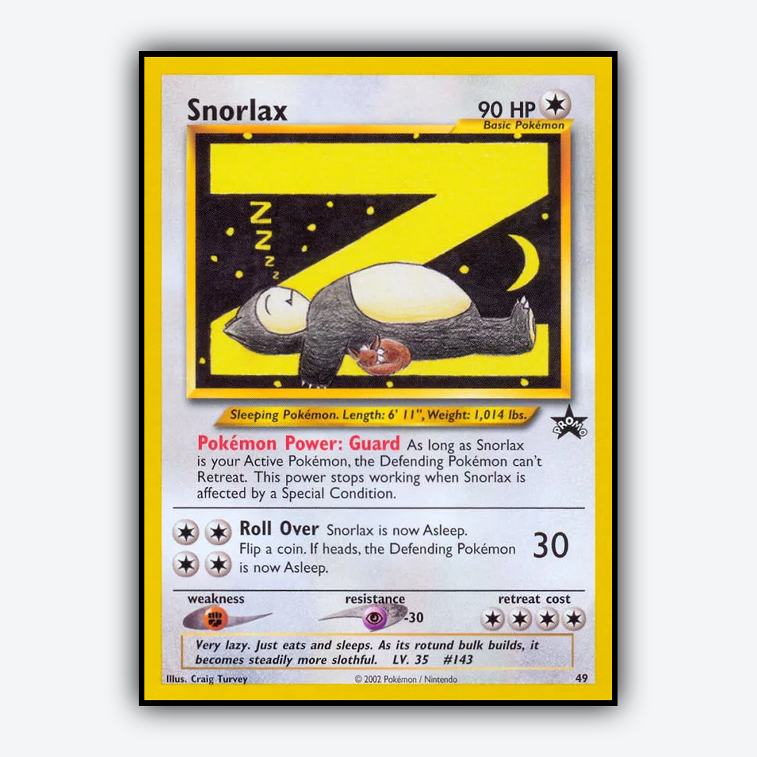 Snorlax #49 - Wizards Black Star Promos Set - Card Rug
