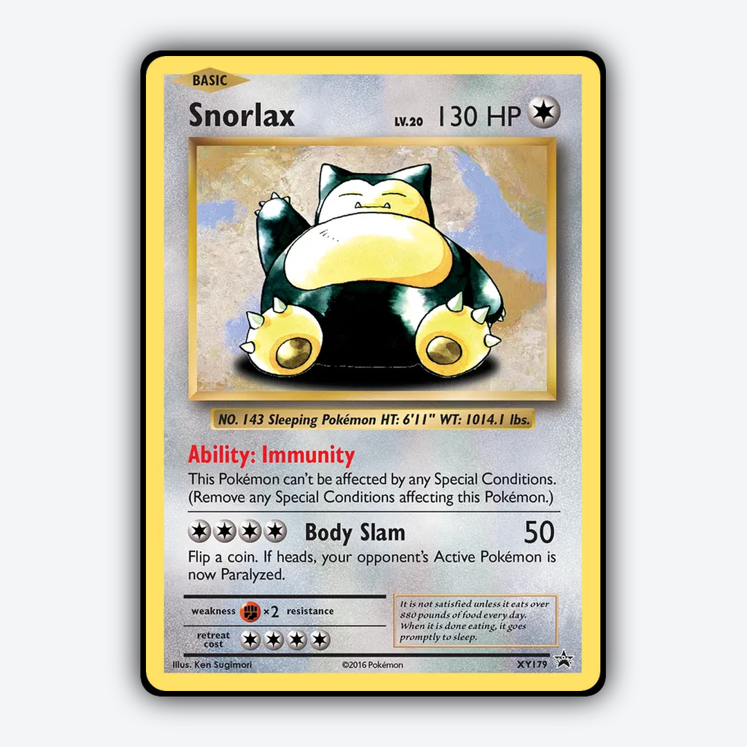 Snorlax #179 - XY Black Star Promos Set - Card Rug