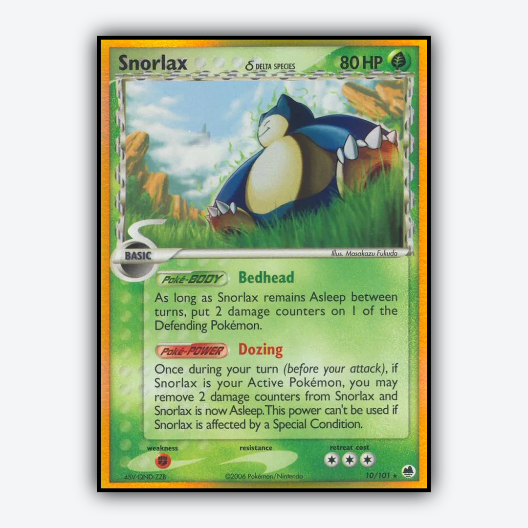 Snorlax δ 010/101 - Dragon Frontiers Set - Card Rug