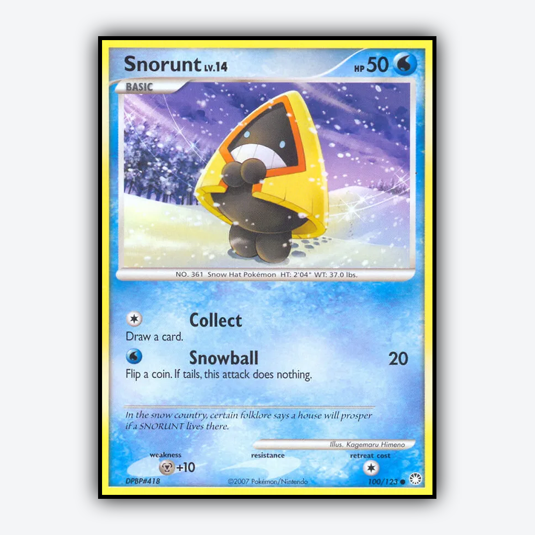 Snorunt 100/123 - Mysterious Treasures Set - Card Rug