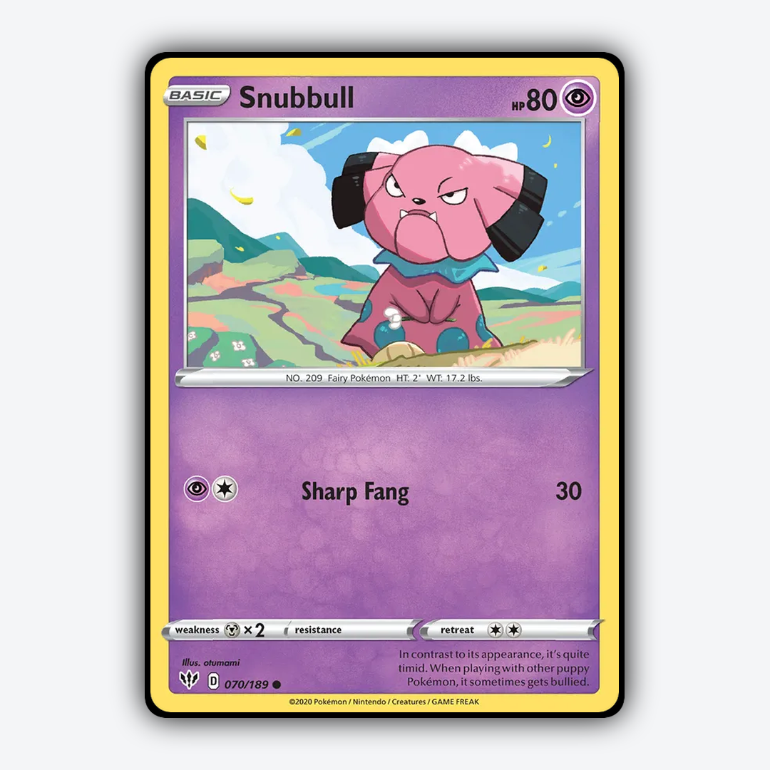 Snubbull 070/189 - Darkness Ablaze Set - Card Rug