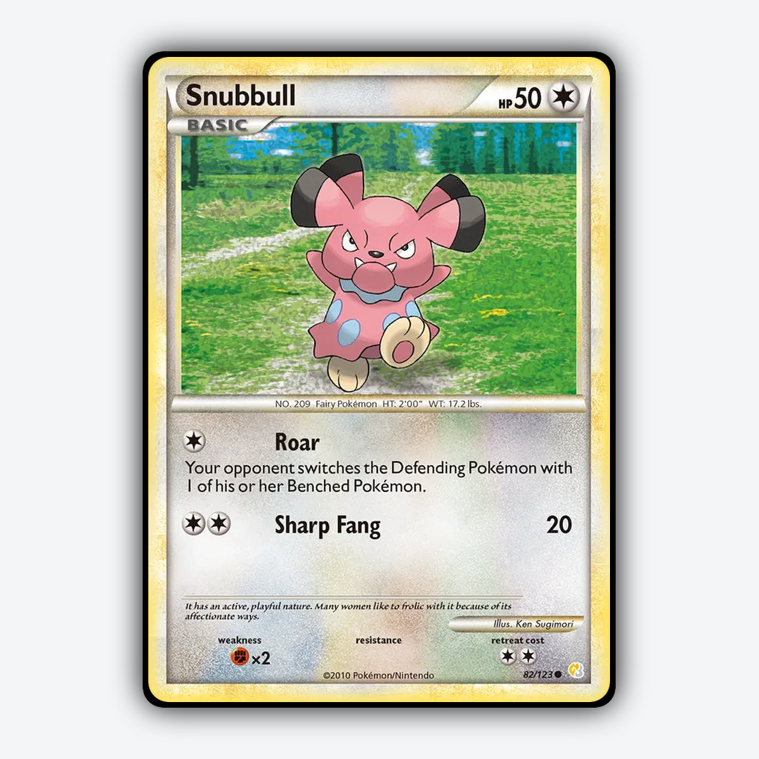 Snubbull 082/123 - HeartGold & SoulSilver Set - Card Rug
