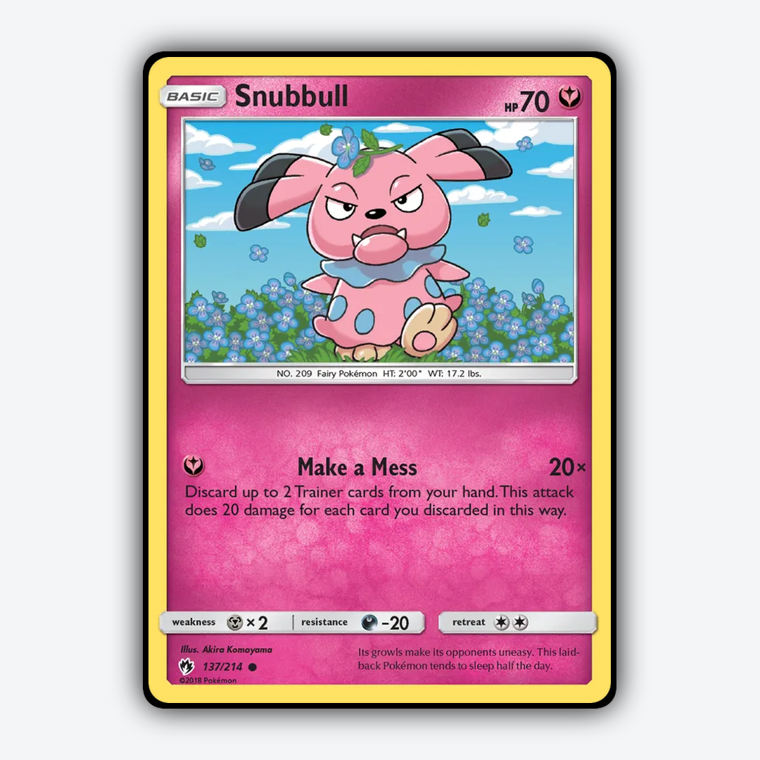 Snubbull 137/214 - Lost Thunder Set - Card Rug