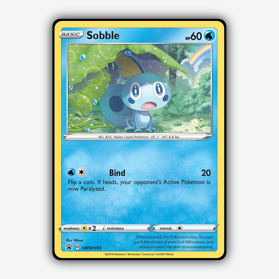 Sobble #3 - SWSH Black Star Promos Set - Card Rug