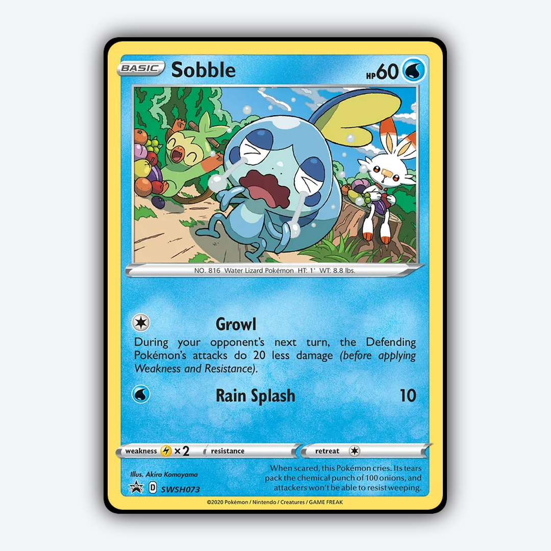 Sobble #73 - SWSH Black Star Promos Set - Card Rug