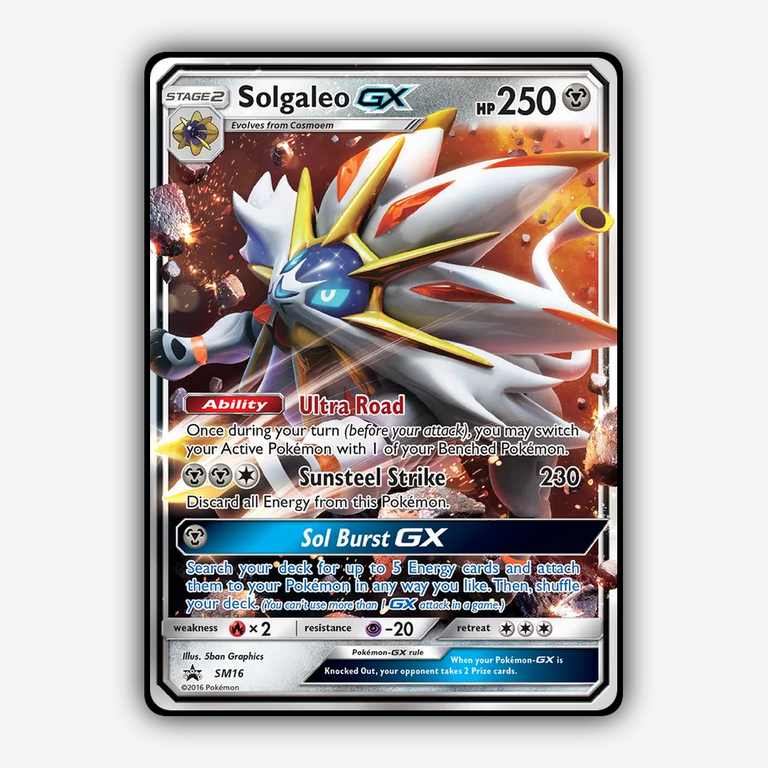 Solgaleo-GX #16 - SM Black Star Promos Set - Card Rug