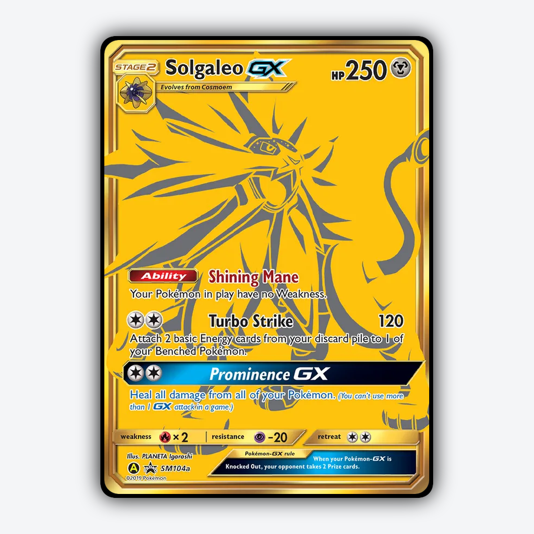 Solgaleo-GX #104 - SM Black Star Promos Set - Card Rug