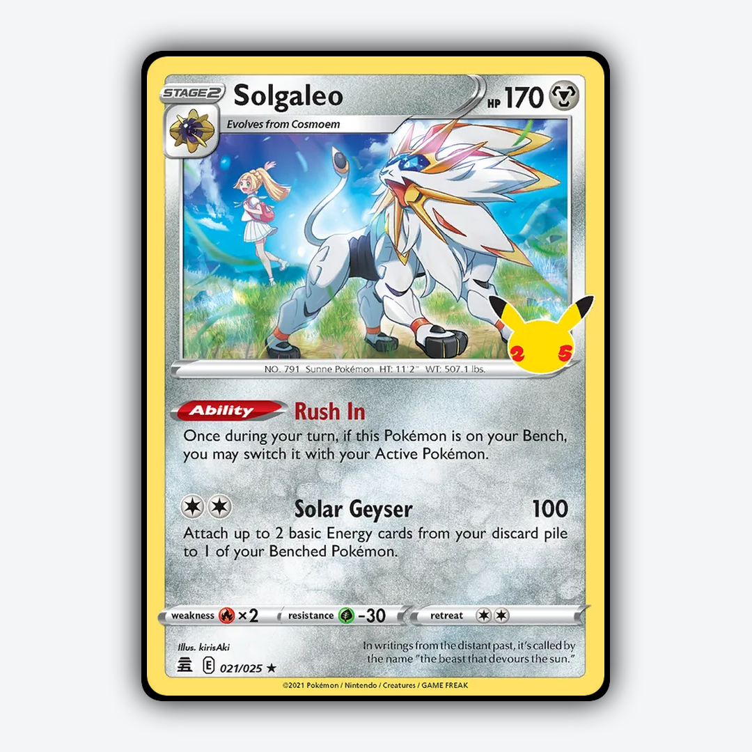 Solgaleo #21 - Celebrations Set - Card Rug