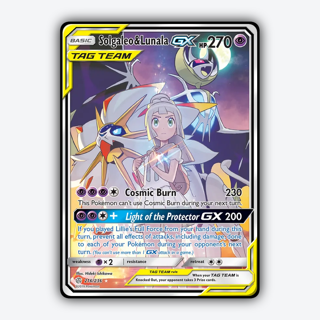 Solgaleo & Lunala-GX 216/236 - Cosmic Eclipse Set - Card Rug