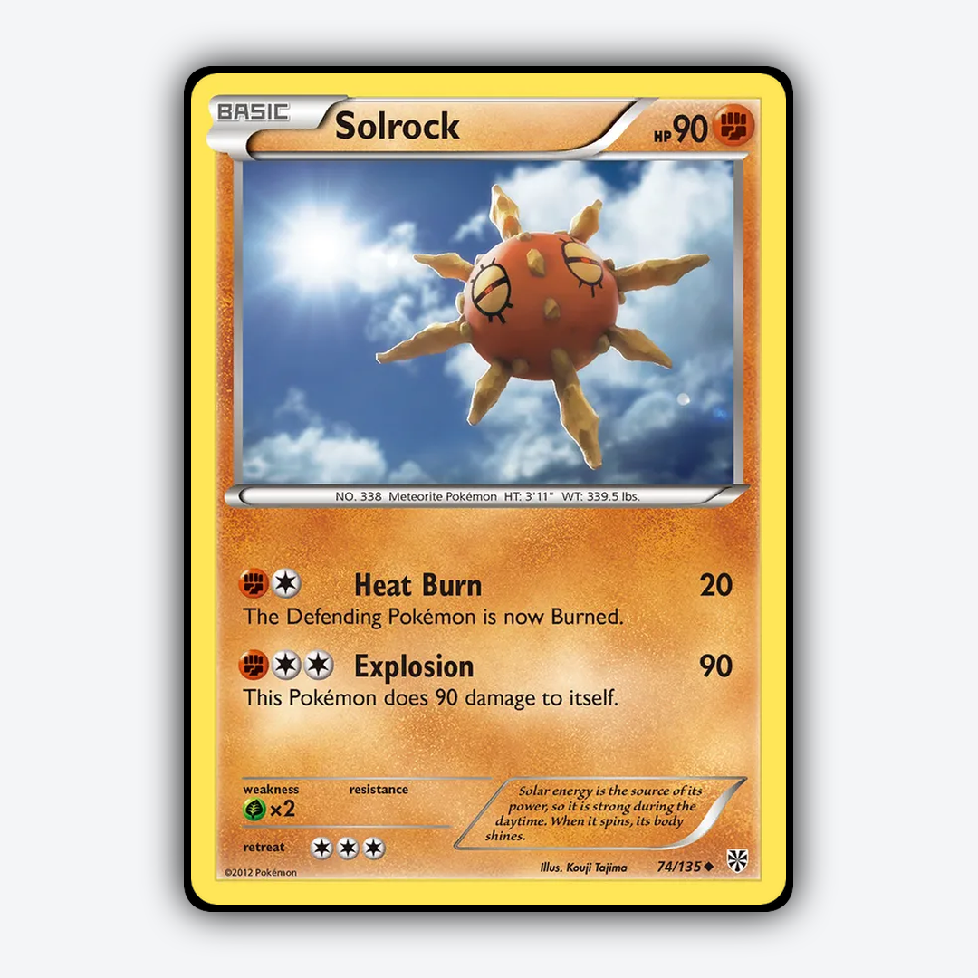 Solrock 074/135 - Plasma Storm Set - Card Rug