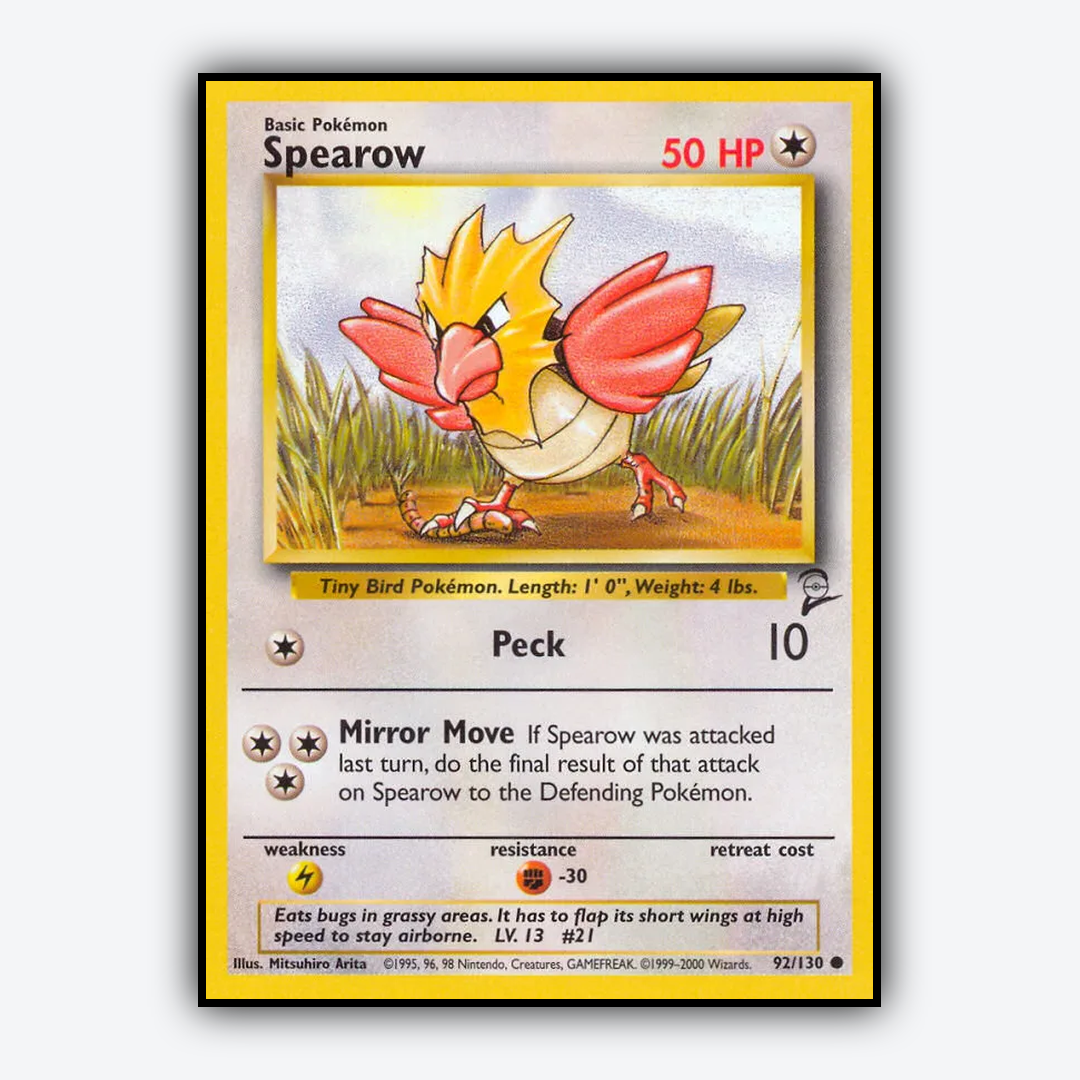 Spearow 092/130 - Base Set 2 Set - Card Rug