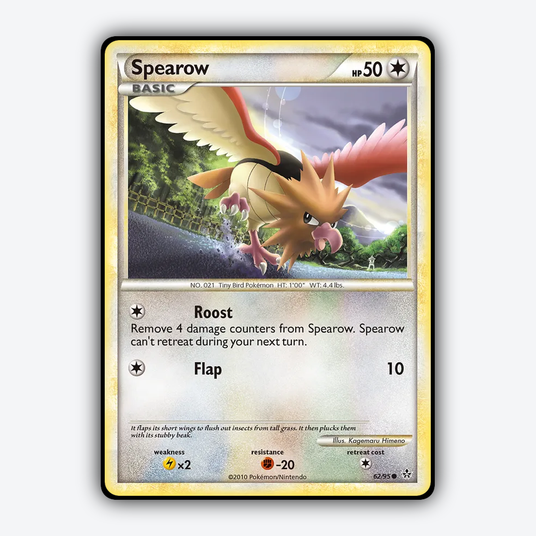 Spearow 062/95 - HS—Unleashed Set - Card Rug