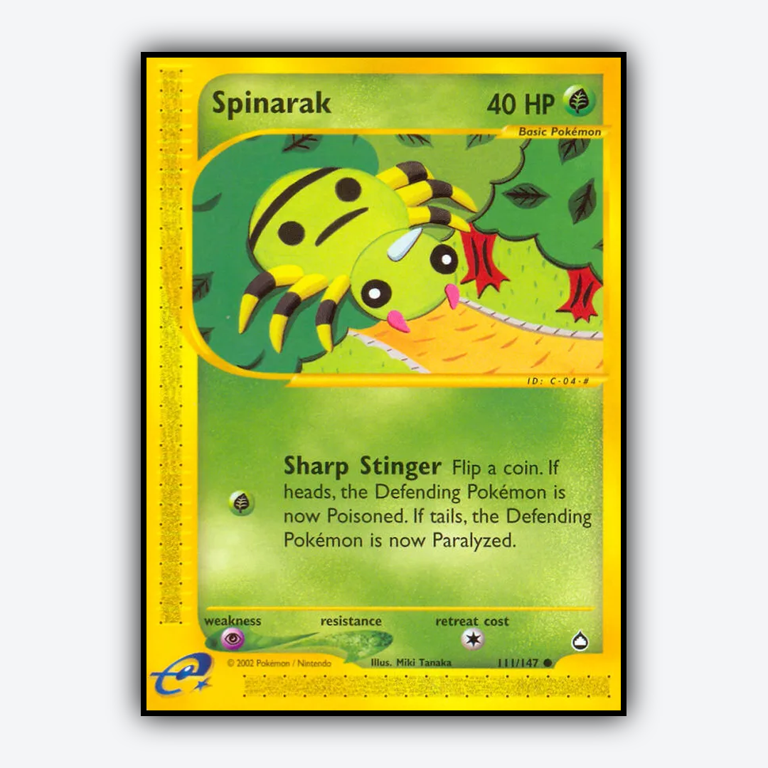 Spinarak 111/147 - Aquapolis Set - Card Rug