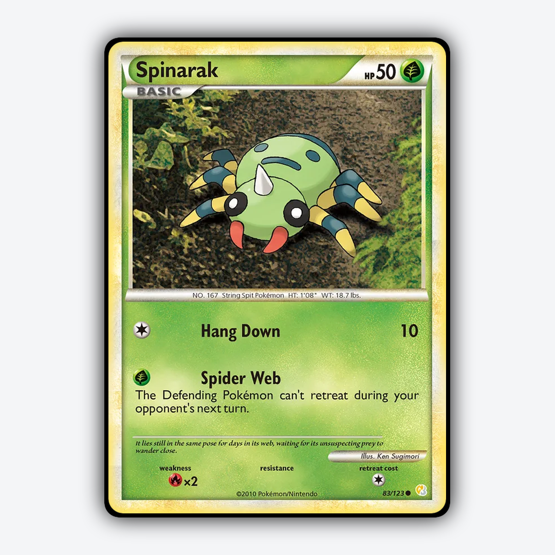 Spinarak 083/123 - HeartGold & SoulSilver Set - Card Rug