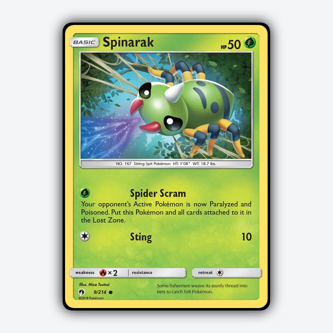 Spinarak 009/214 - Lost Thunder Set - Card Rug