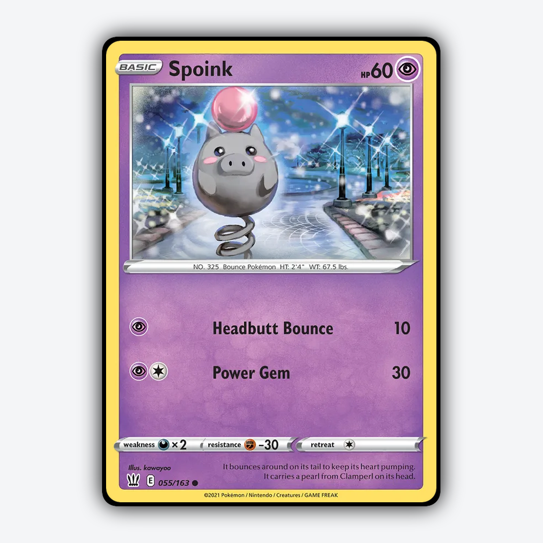 Spoink 055/163 - Battle Styles Set - Card Rug