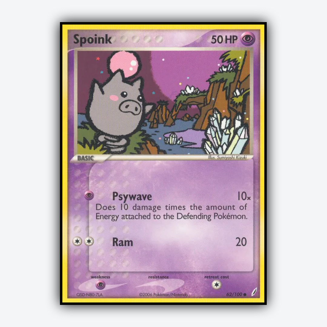 Spoink 062/100 - Crystal Guardians Set - Card Rug