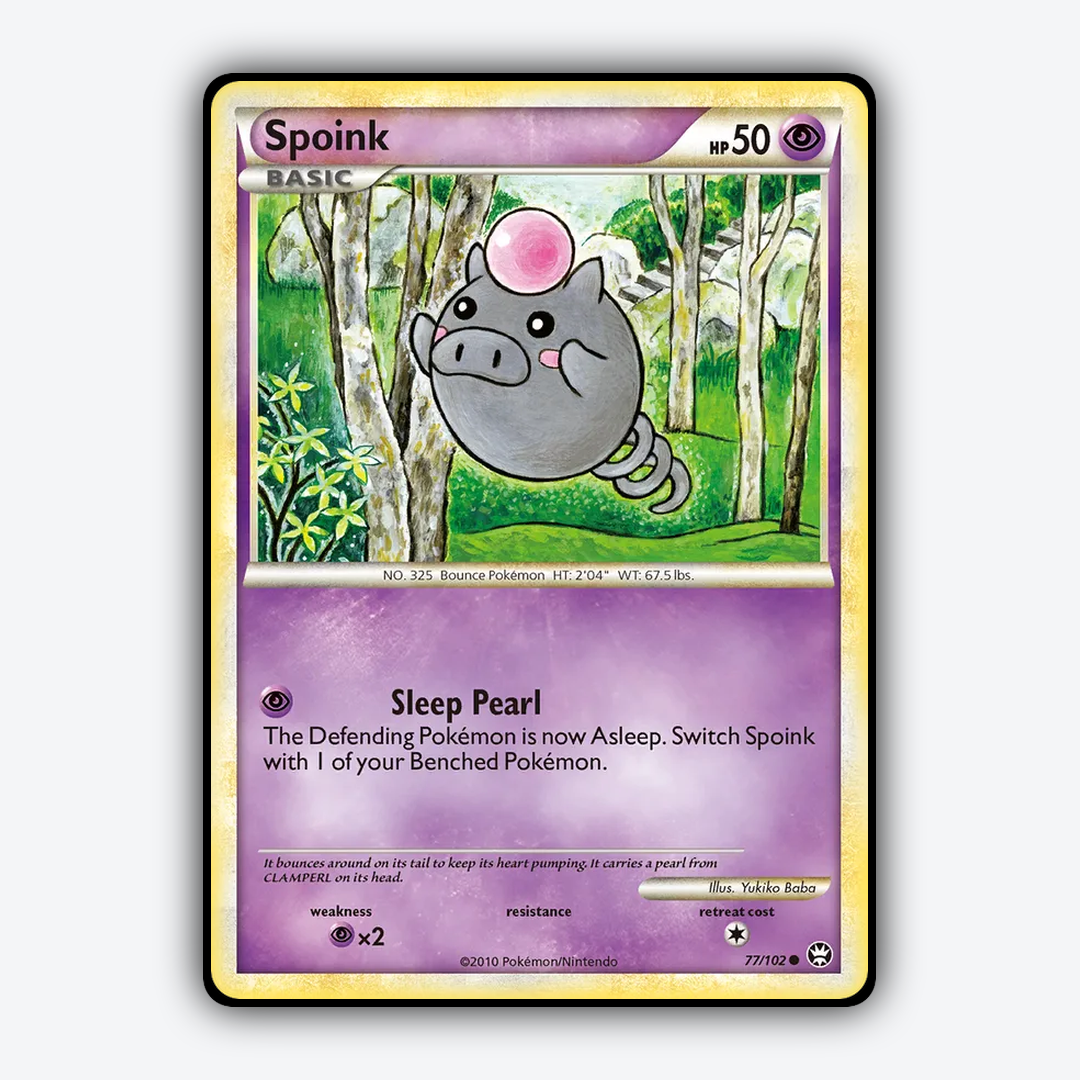 Spoink 077/102 - HS—Triumphant Set - Card Rug