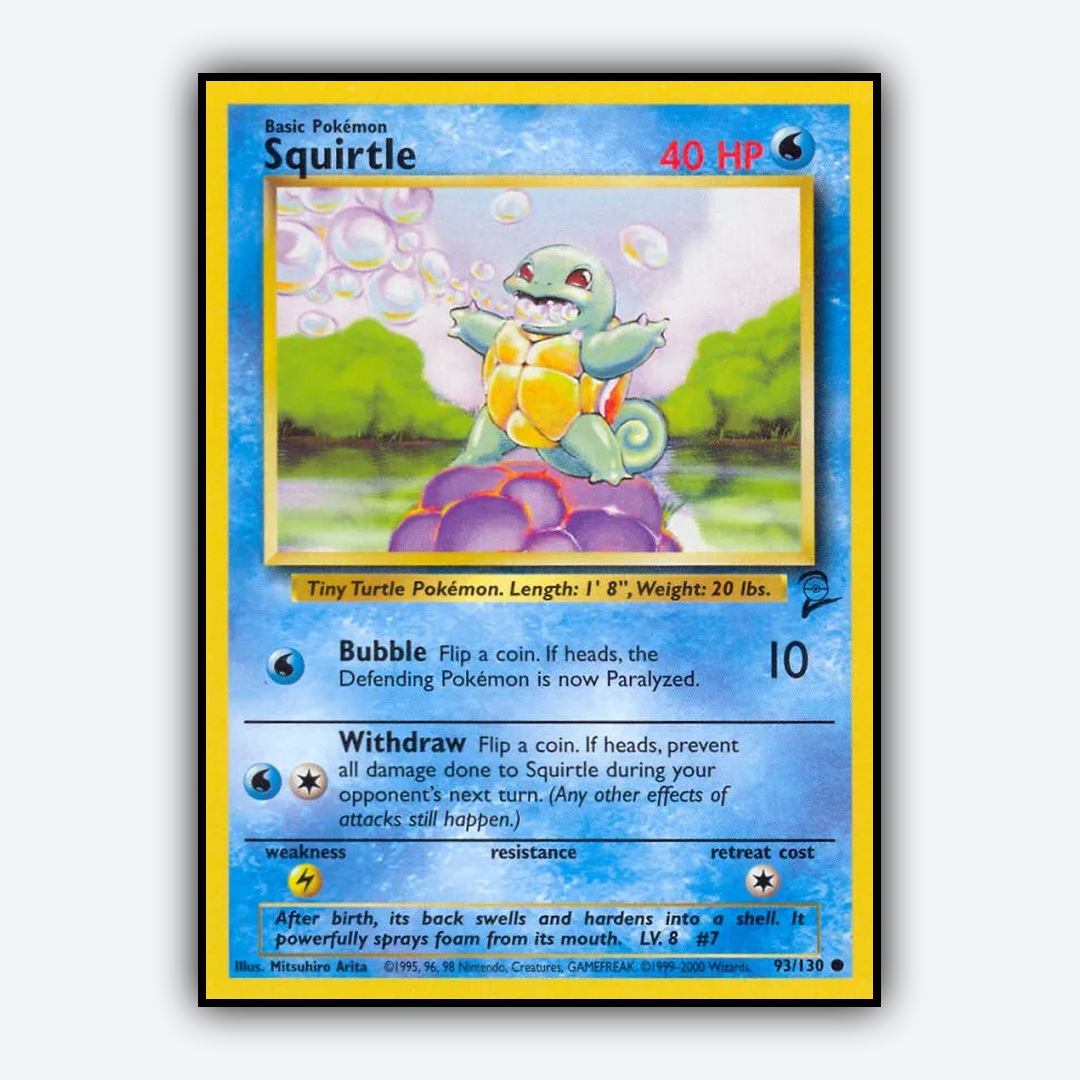 Squirtle 093/130 - Base Set 2 Set - Card Rug