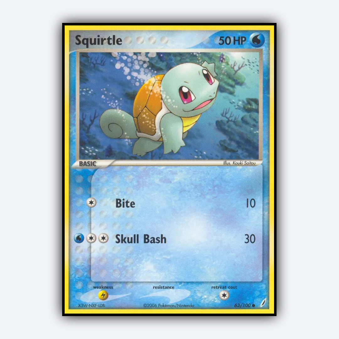 Squirtle 063/100 - Crystal Guardians Set - Card Rug