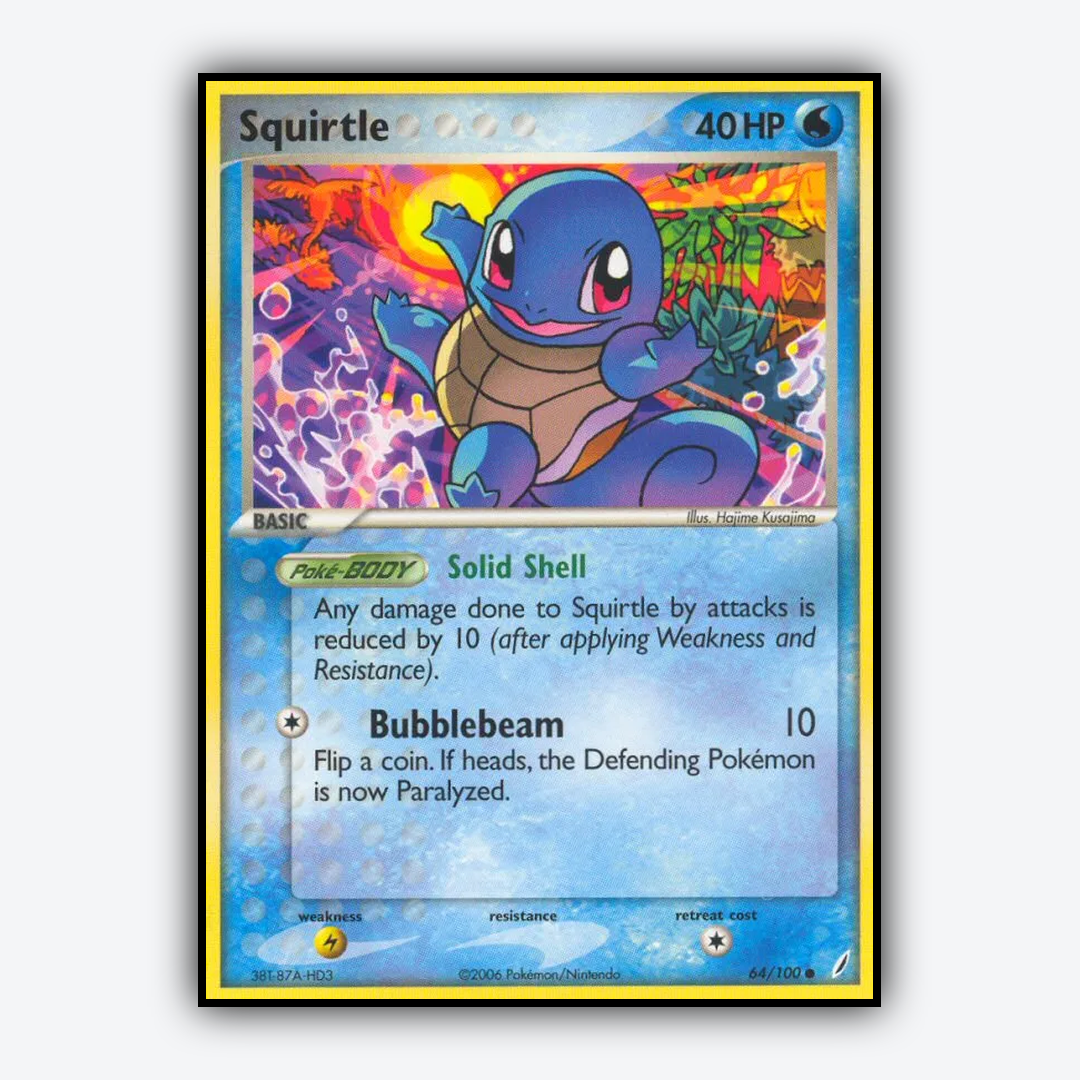Squirtle 064/100 - Crystal Guardians Set - Card Rug