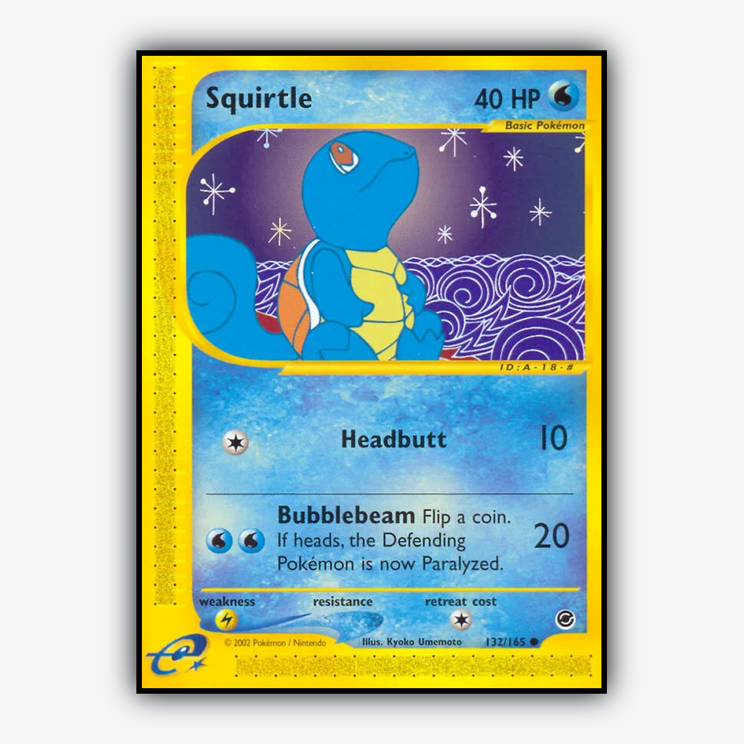 Squirtle 132/165 - Expedition Base Set - Card Rug