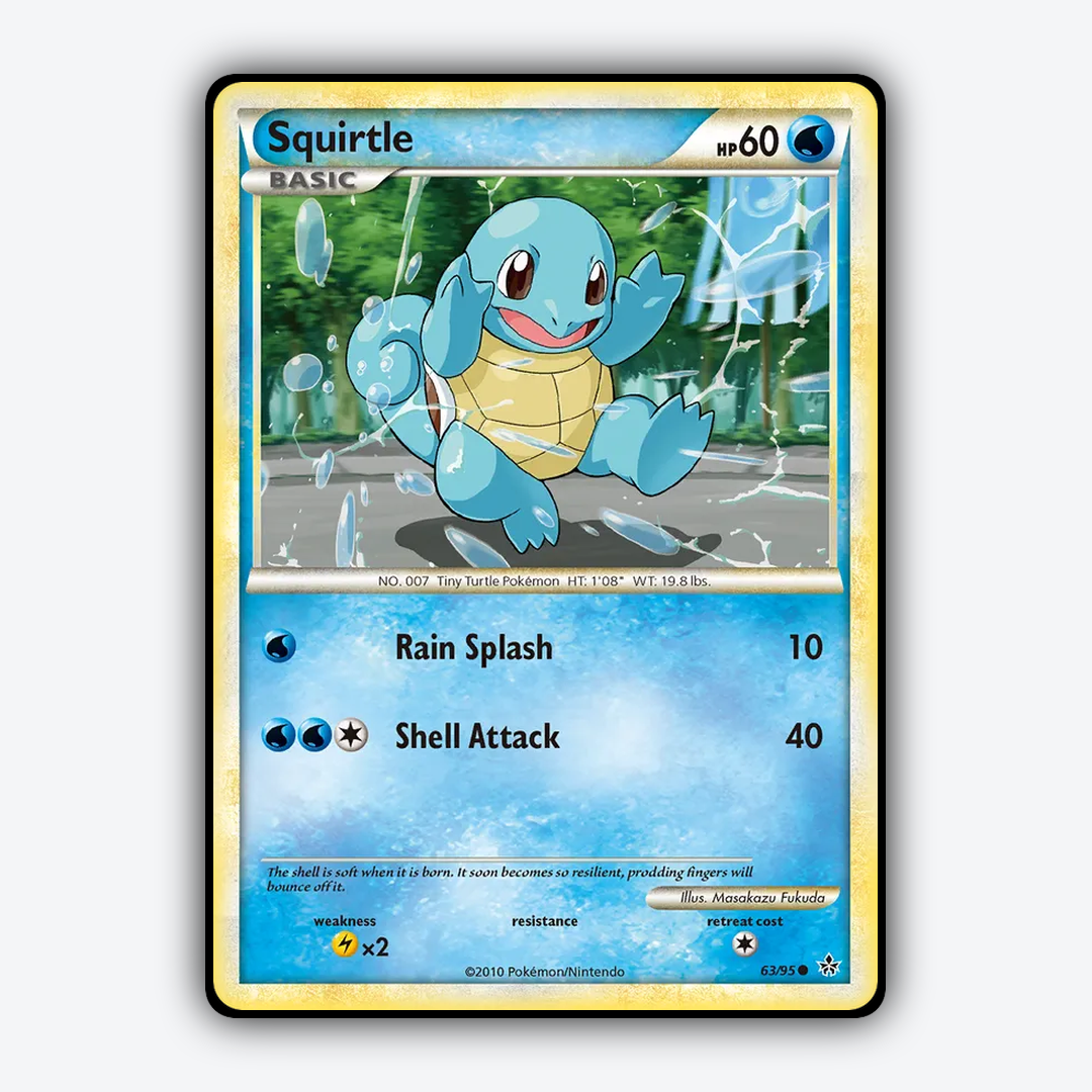 Squirtle 063/95 - HS—Unleashed Set - Card Rug