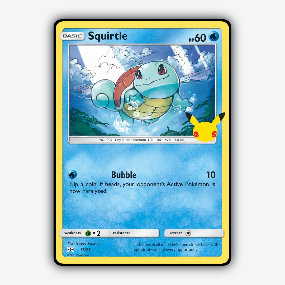 Squirtle 017/25 - McDonald's Collection 2021 Set - Card Rug